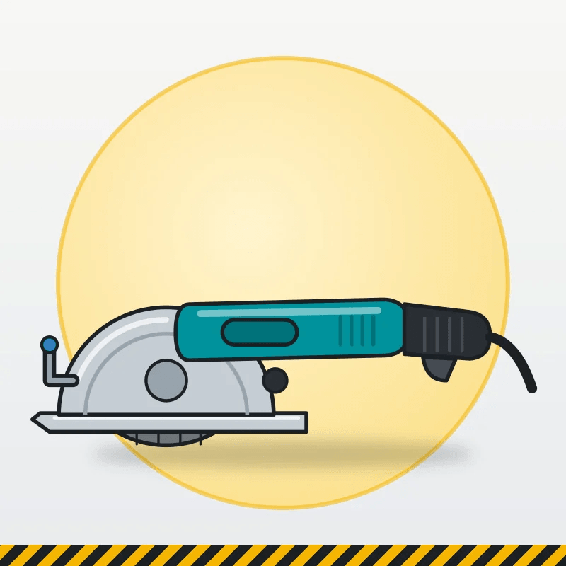 Makita 4100NB Mesin Potong Keramik/Beton 110 mm — ilustrasi mesin potong keramik genggam berwarna hijau tosca dengan pelindung mata potong dan pelat dasar